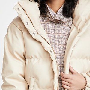 En Saison Faux Leather Puffer Jacket